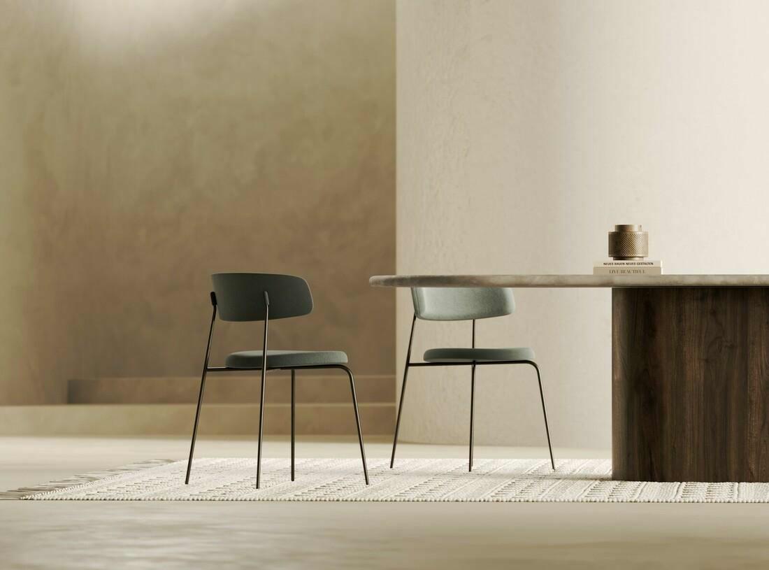 PALERMO DINING TABLE - COVER METAL CHAIR